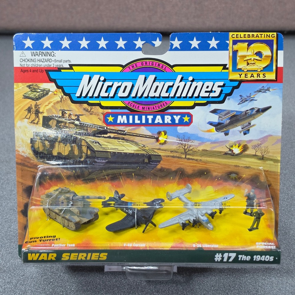 Micro Machines Military War Series #17 The 1940s Set New Panther Tank F-4U B-24